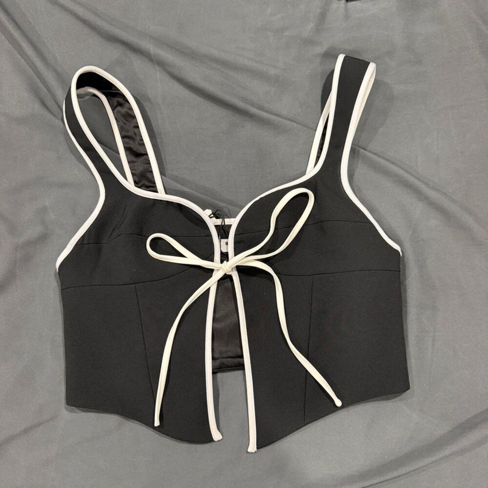 Rumored NWT Tie Front Top Small - Picture 2 of 5